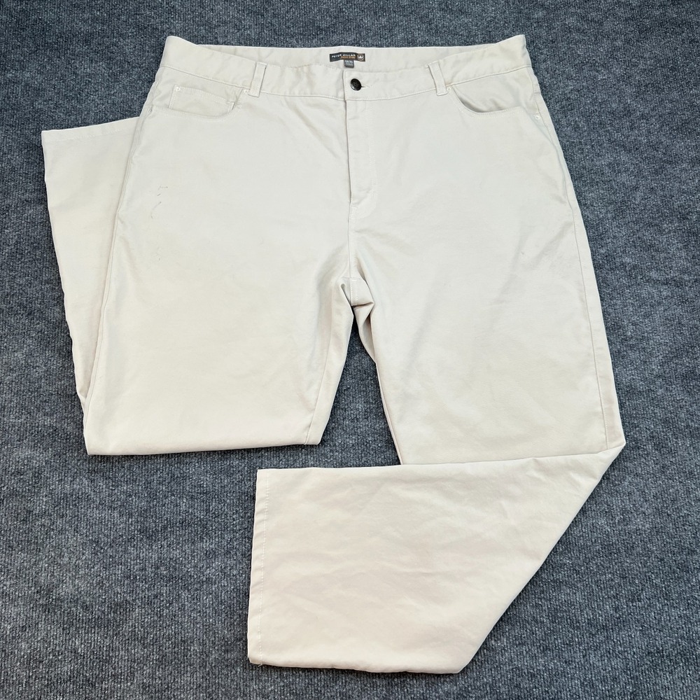 Peter Millar Pants Mens 40x34 Khaki EB66 Performance 5 Pocket Crown Sport Golf